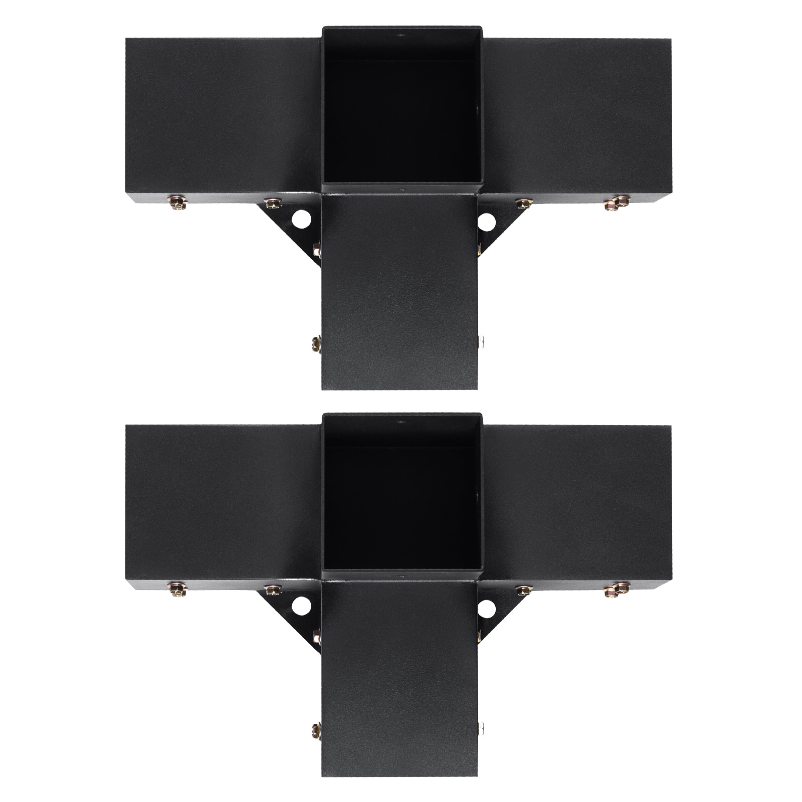 Pergola Bracket Kit 4''x4'', 2pcs 4-Way Heavy Duty Corner Bracket Woodworks DIY Post Base Kit, Easy Installation Wooden Beams For Gazebos, Patio Pergolas, Log Cabin Outdoor Pergola Hardware_maomaolike.com